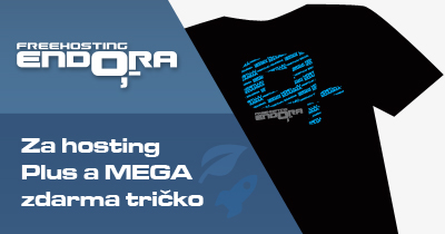 Tričko Endora.cz k MEGA a PLUS zdarma