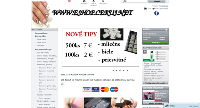 Interentový obchod eshop Prestashop web