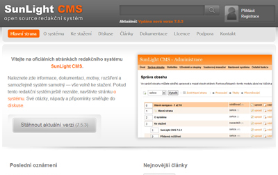 Redakční systém Sunlight web