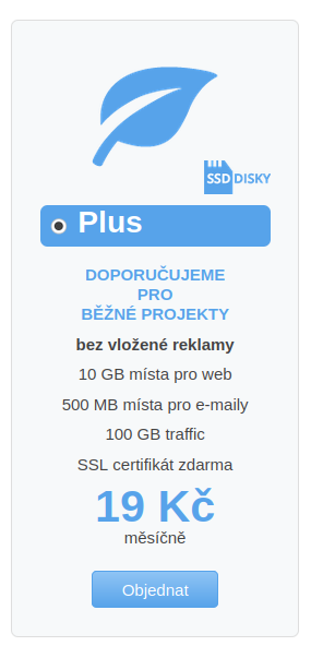 Nejlevnější webhosting a registrace domény